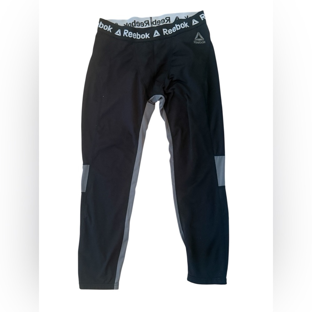 Reebok Black‎ and Gray Athletic Leggings Mens XL